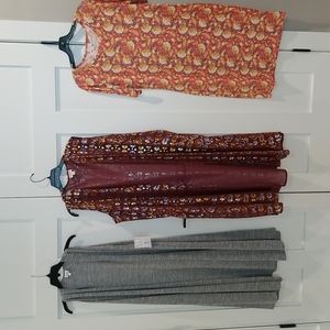 3 LuLaRoe duster/dress size XL